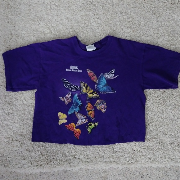 Brandy Melville Tops - Butterfly crop shirt